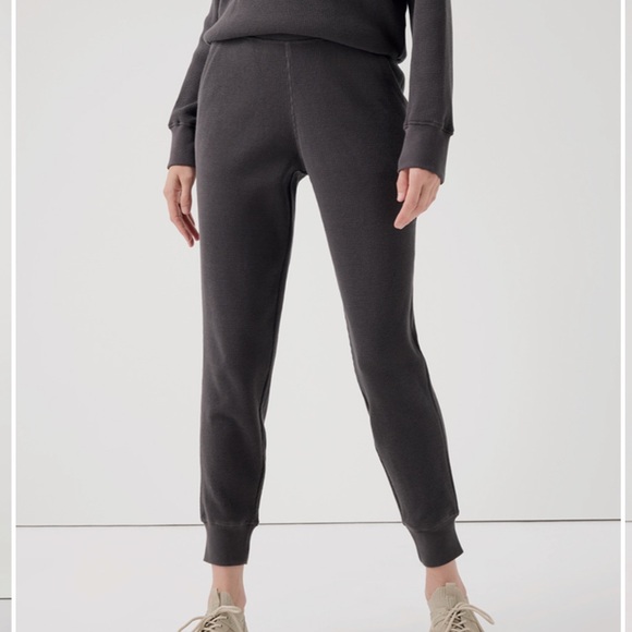Pact Womens Storm (Grey) Thermal Waffle Jogger Loungewear Pants Medium - Picture 1 of 13